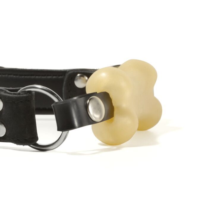 Sinnovator Bone Platinum Silicone Bondage Gag | UberKinky